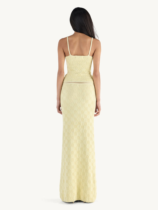 Pointelle Caroline Skirt - Lemon