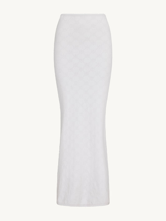 Pointelle Carolina Skirt - Salt