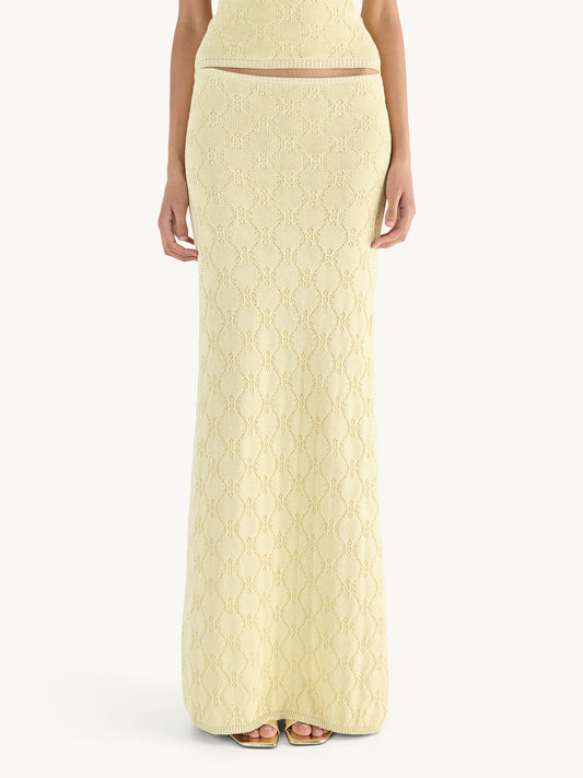 Pointelle Caroline Skirt - Lemon