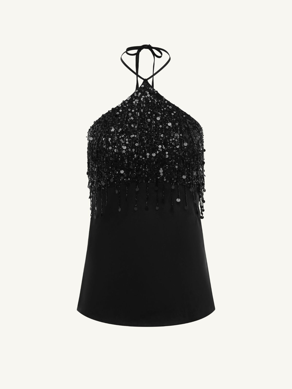 Rossana Hand Beaded Top - Black