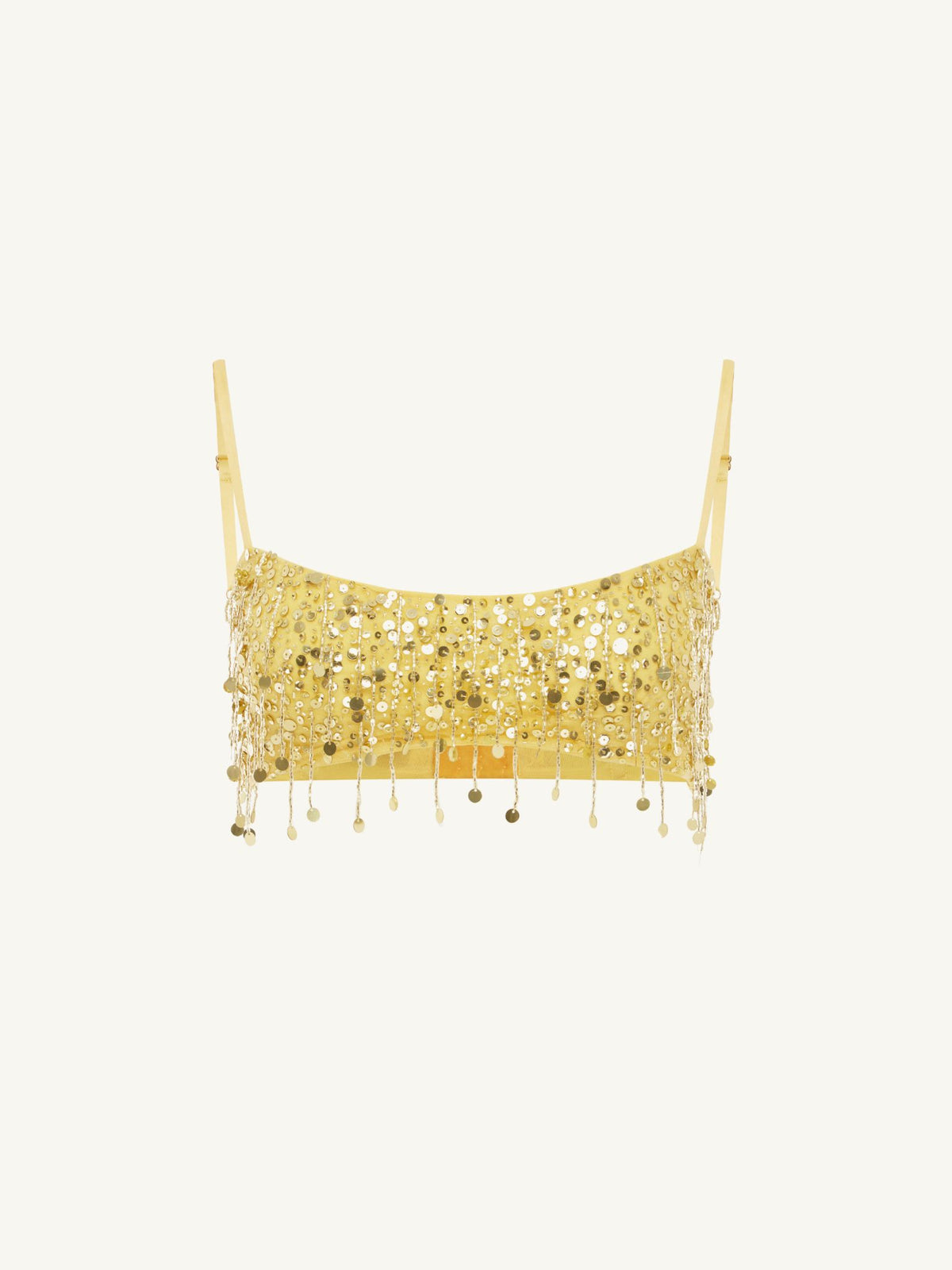 Yasmin Hand Beaded Bralette - Gold