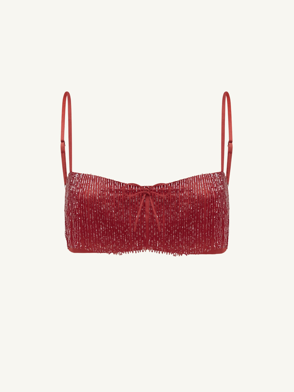 Yasmin Hand Beaded Fringe Bralette - Dusk