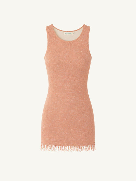 Natalia Mini Dress - Peach Sequin