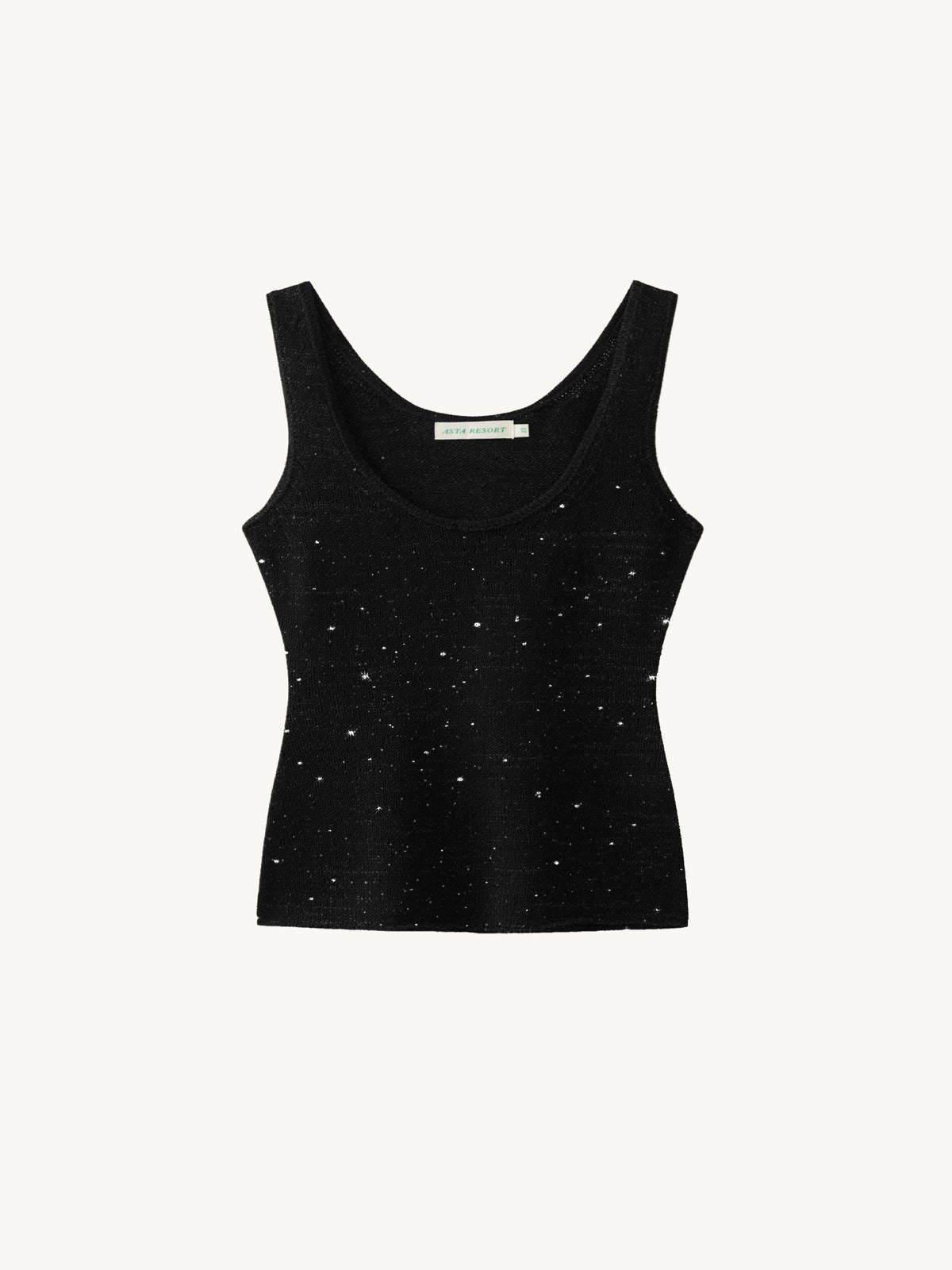 Ana Top - Black Sequin