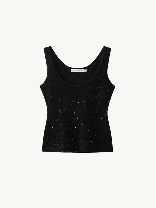 Ana Top - Black Sequin