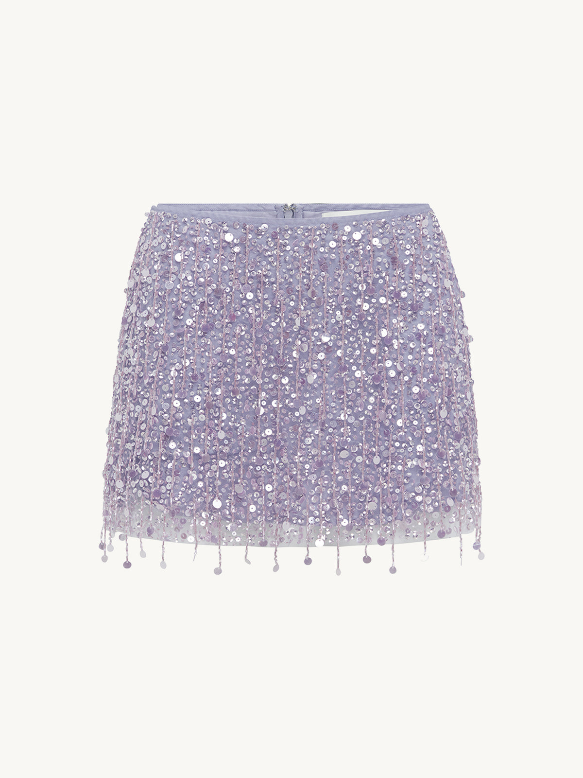 Yasmin Hand Beaded Mini Skirt - Orchid